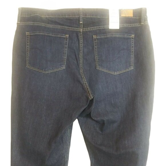 Signature By Levi Strauss Plus Size 22 Jeans Mid Rise Slim For Women Dark Wash. - Picture 5 of 10